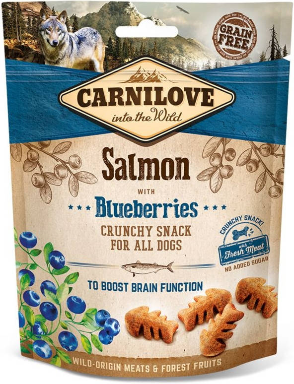 

Carnilove Crunchy Snack Salmon with Blueberries Лакомство с лососем и черникой для собак 200 г
