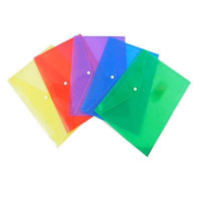 

Папка-конв. пл. А4 "Economix Light" E38301 на кноп. прозр. Mix, Разные цвета
