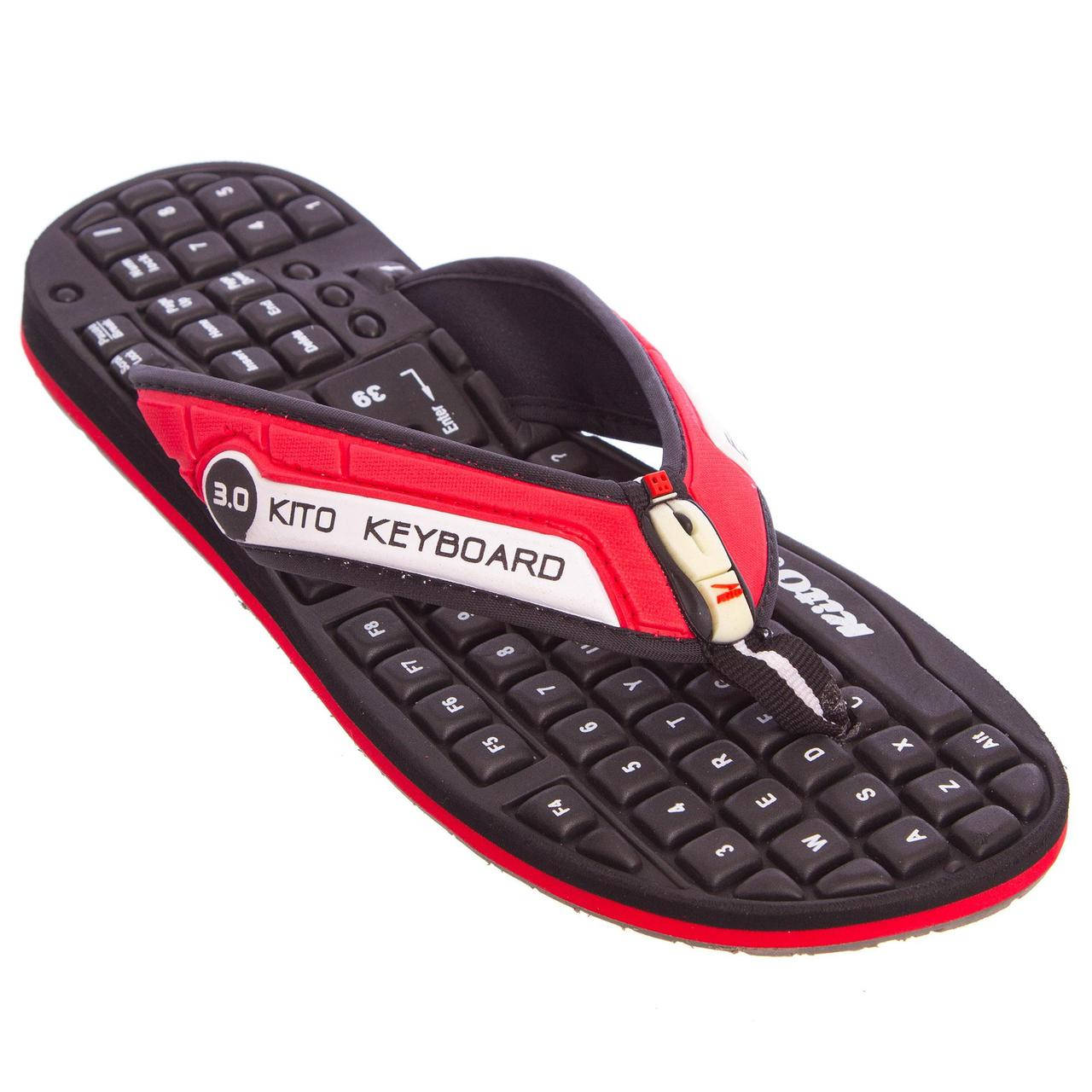 

Вьетнамки мужские KITO KME708-RED-BLACK размер 40-43 черный-красный