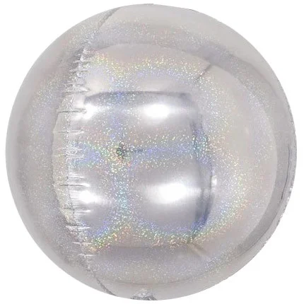 

Фольгированный шарик КНР 22"( 55 см) Сфера 4D Серебро голография, Разные цвета