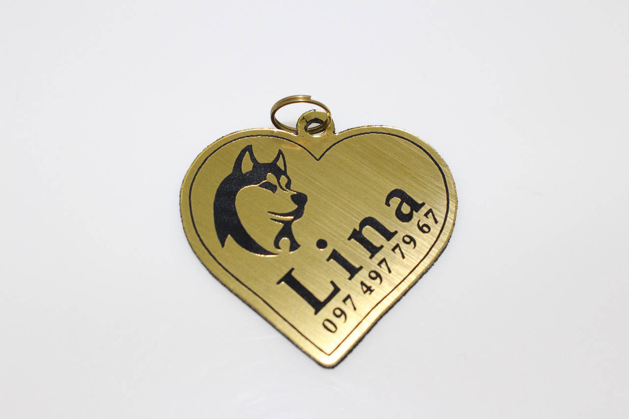 

Адресник для собак. Жетоны-адресники для животных. Медальон "сердце" на ошейник