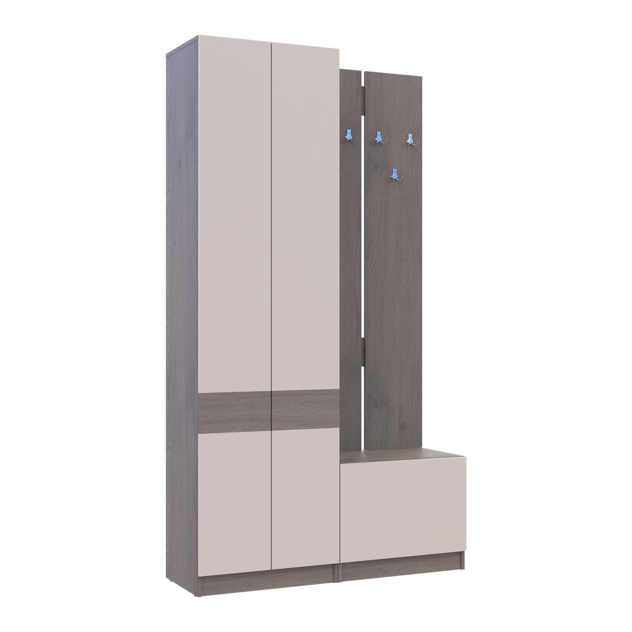 Передпокій Doros Сола 1+3 Канноло/Кашемір ДСП 120х40х215 (42005233) 5