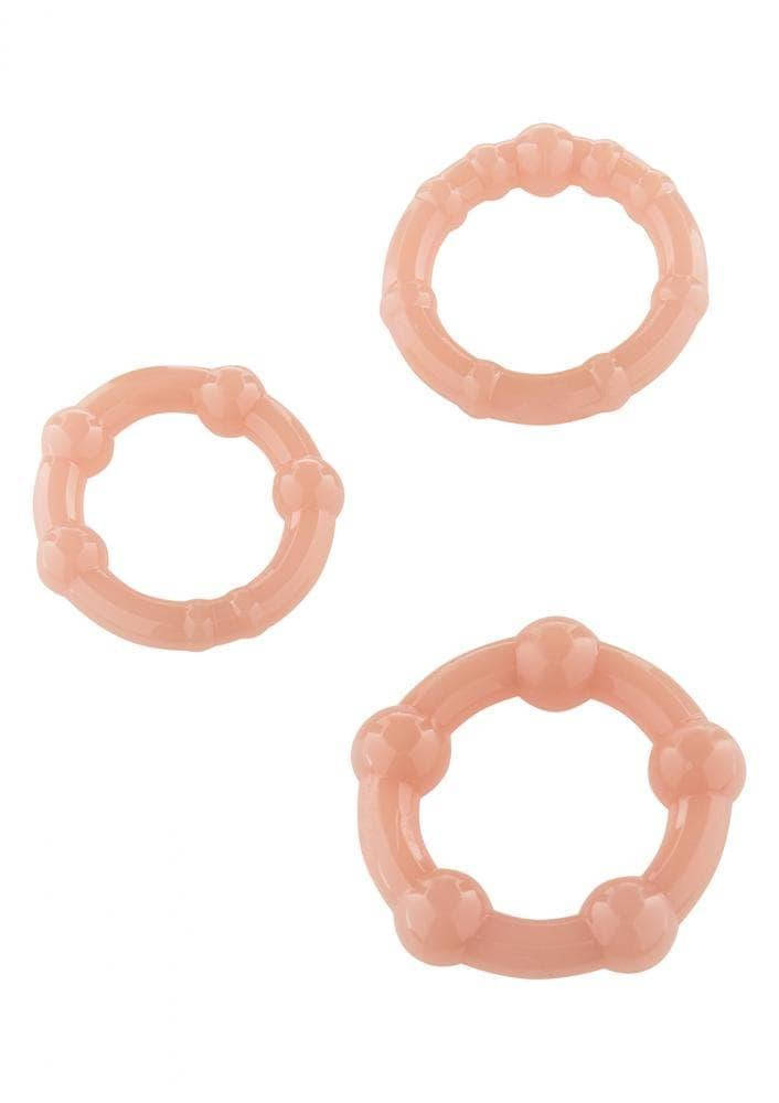 

Три эрекционных кольца Stay Hard (телесный)