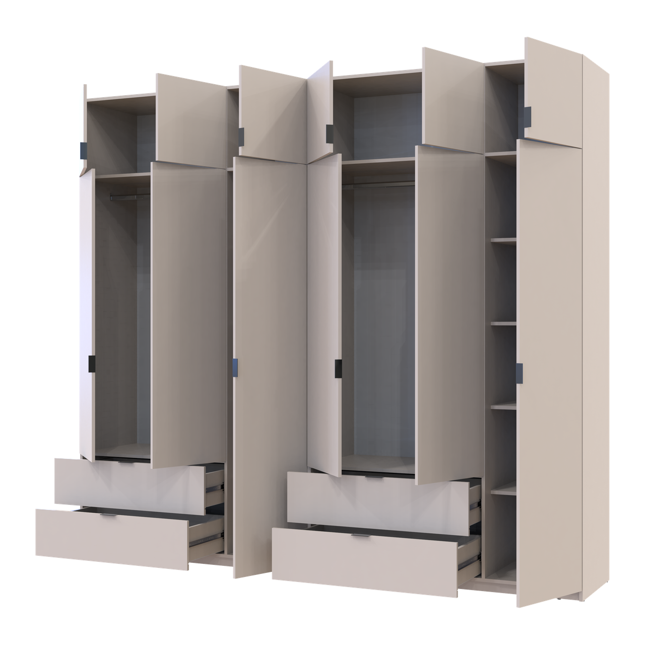 Розпашна Шафа для одягу Doros Лукас Кашемір 3+3 ДСП 270х50х240 (42005116) 2