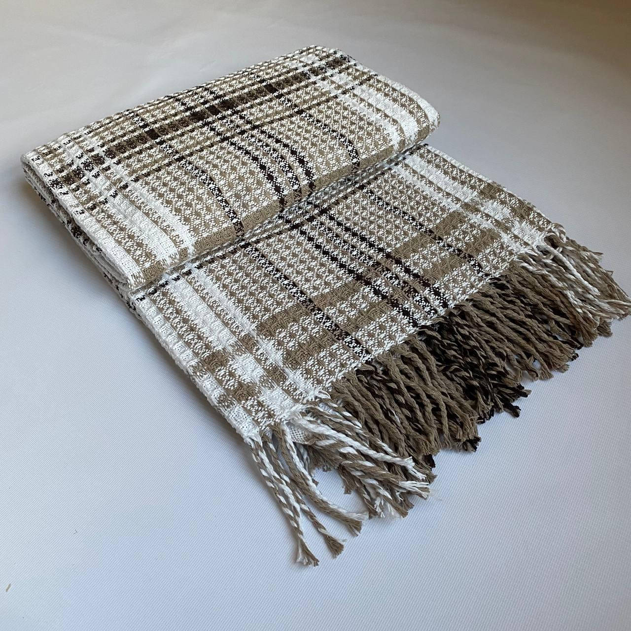 

Плед Beige Stripe вафельный, хлопок, 200х140, Разные цвета