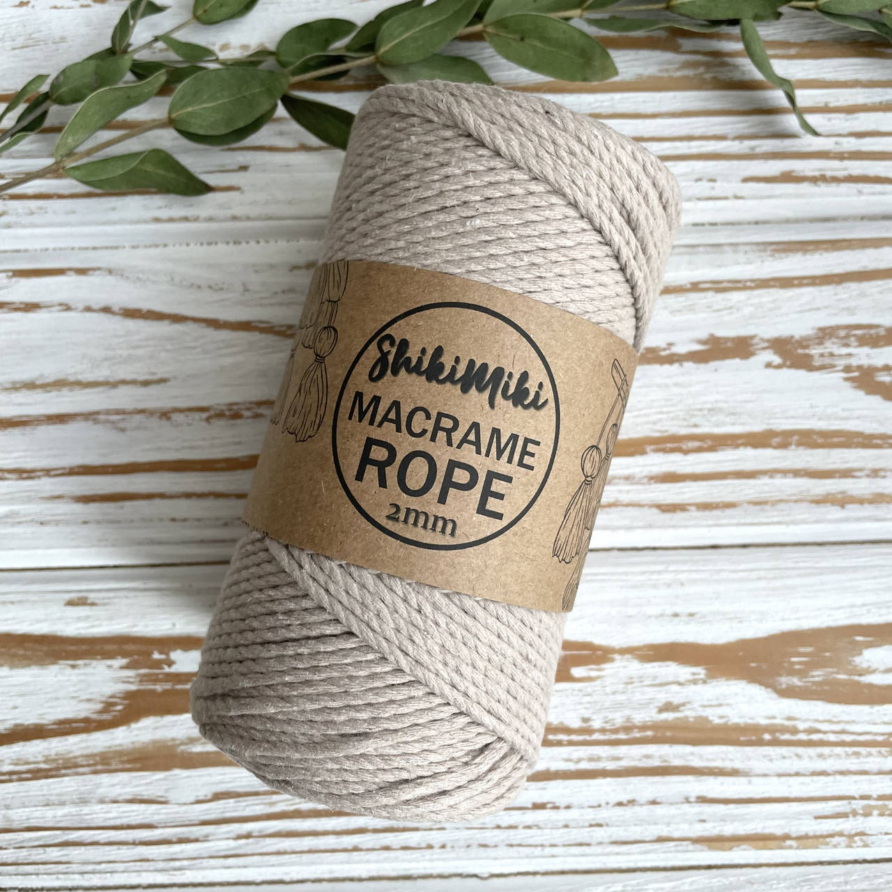 

Эко шнур Macrame Rope 2 mm, цвет Латте