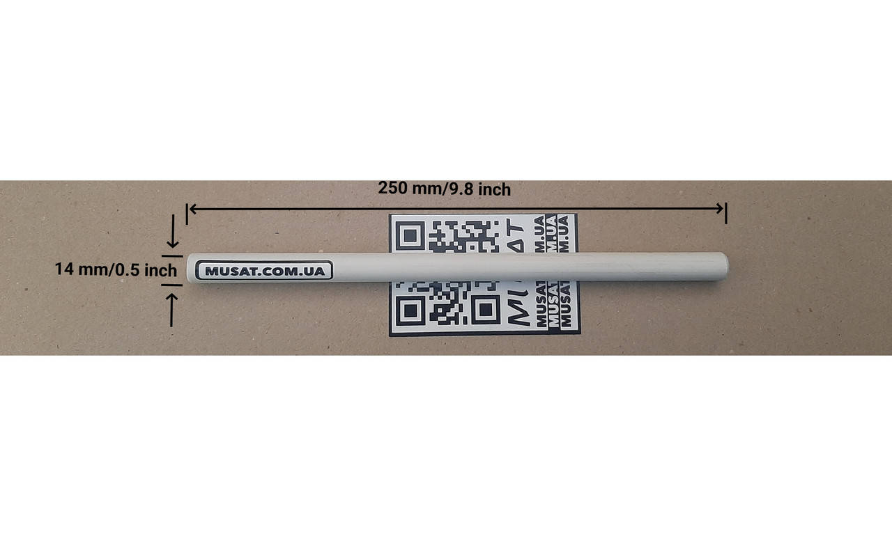 

Мусат керамический "Аскет" (ВидеоОбзор) без рукояти, длина рабочая 250мм, диаметр 14мм.