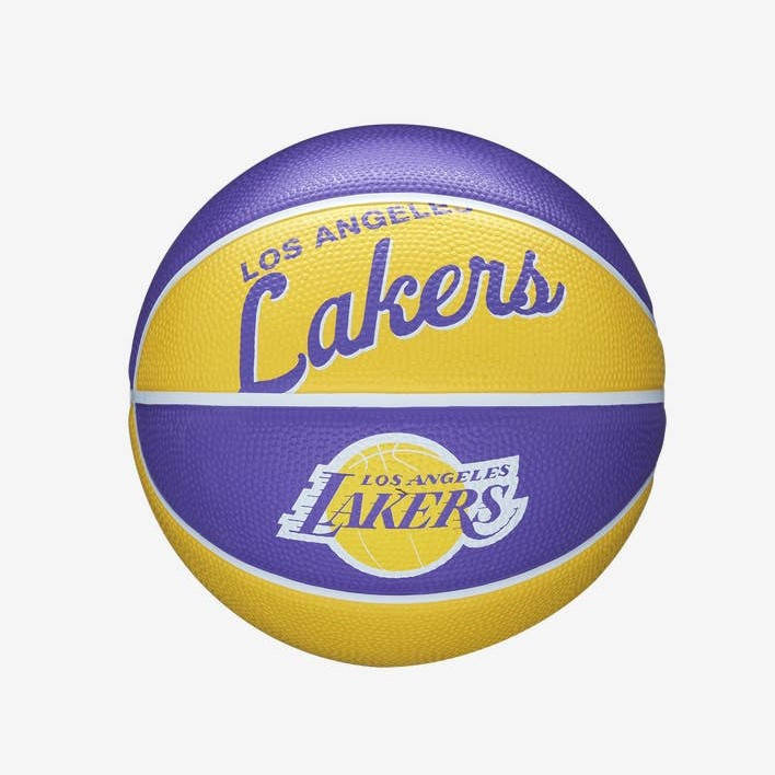 

Мини-мяч баскетбольный Wilson Team Retro Mini Los Angeles Lakers размер 3 (WTB3200XBLAL)