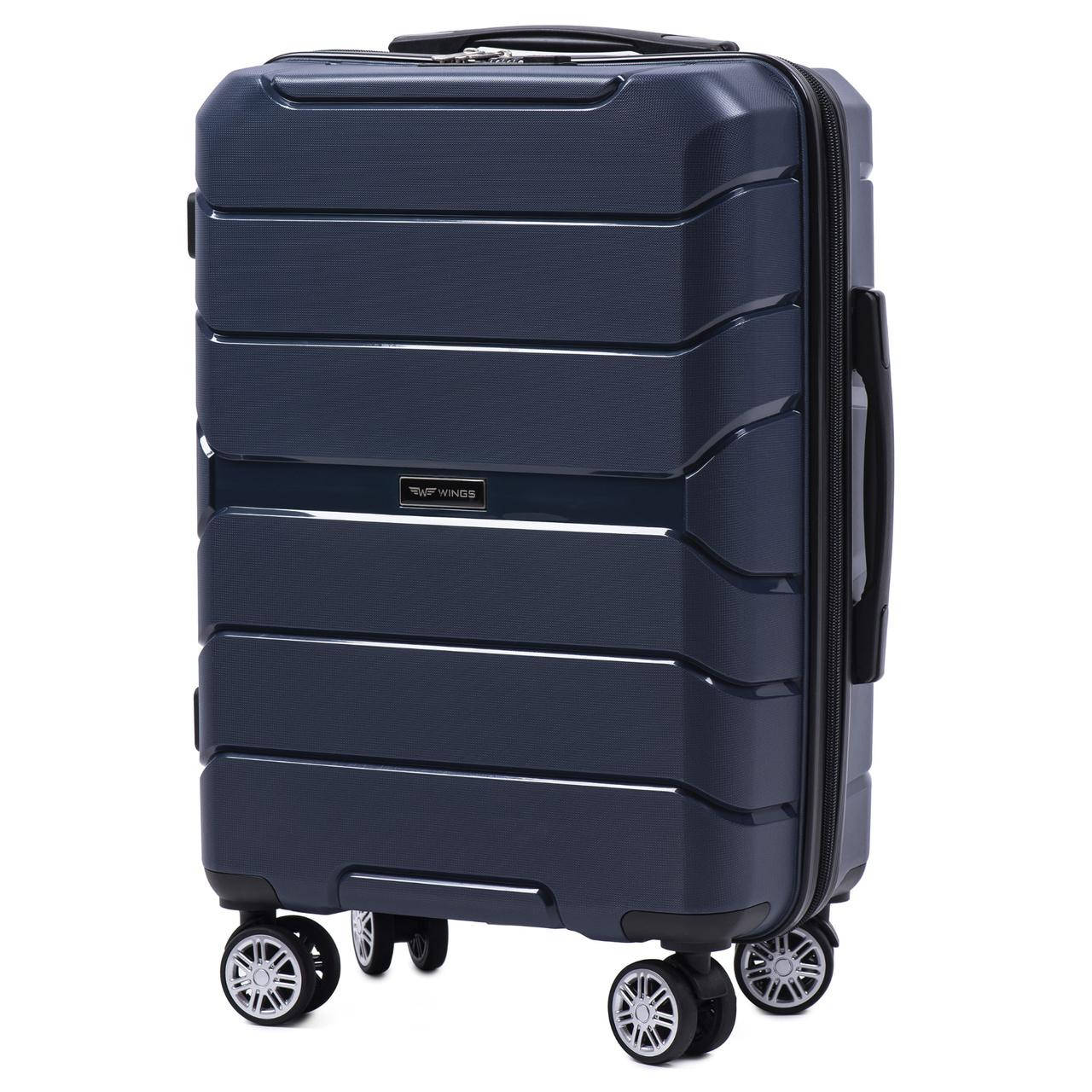 

Чемодан WINGS PP05 Полипропилен на 4-х колесах,  S Синий