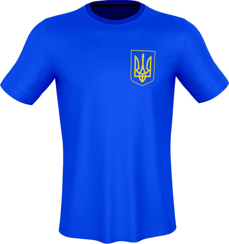 

Футболка синяя унисекс "Герб Украины", Черный