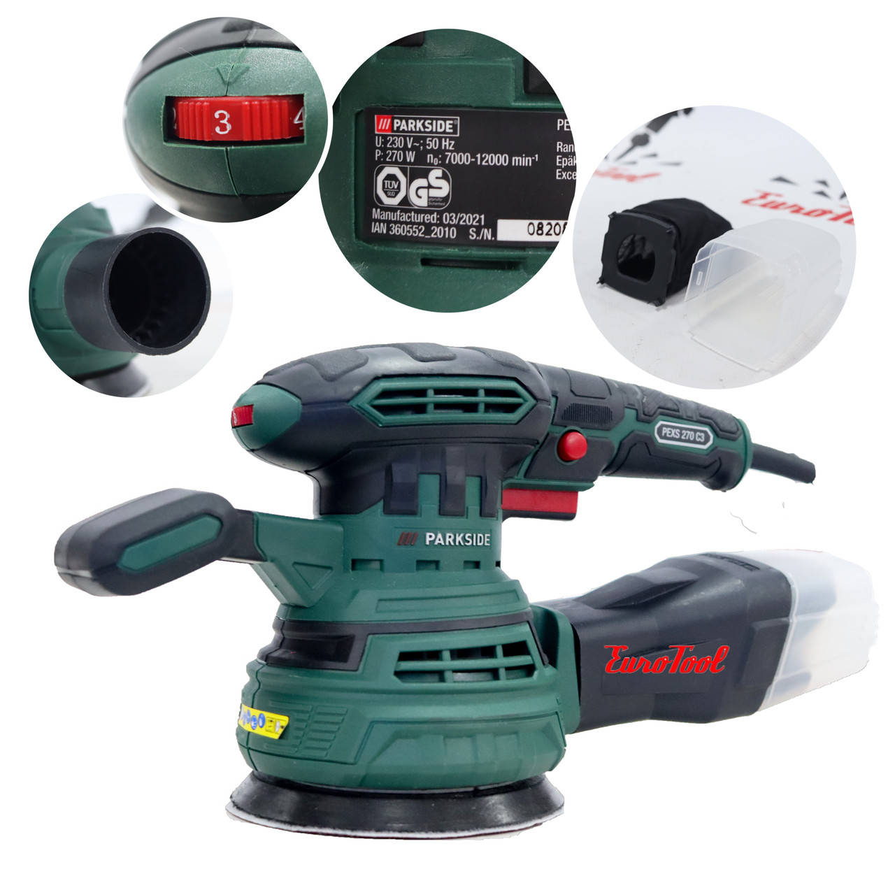 

Эксцентриковая,орбитальная шлифмашина 125мм 270ВТ Parkside PEXS 270 C3