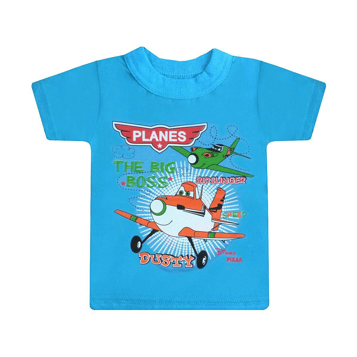 

Яркая футболка детская для мальчика с рисунком Planes интерлок