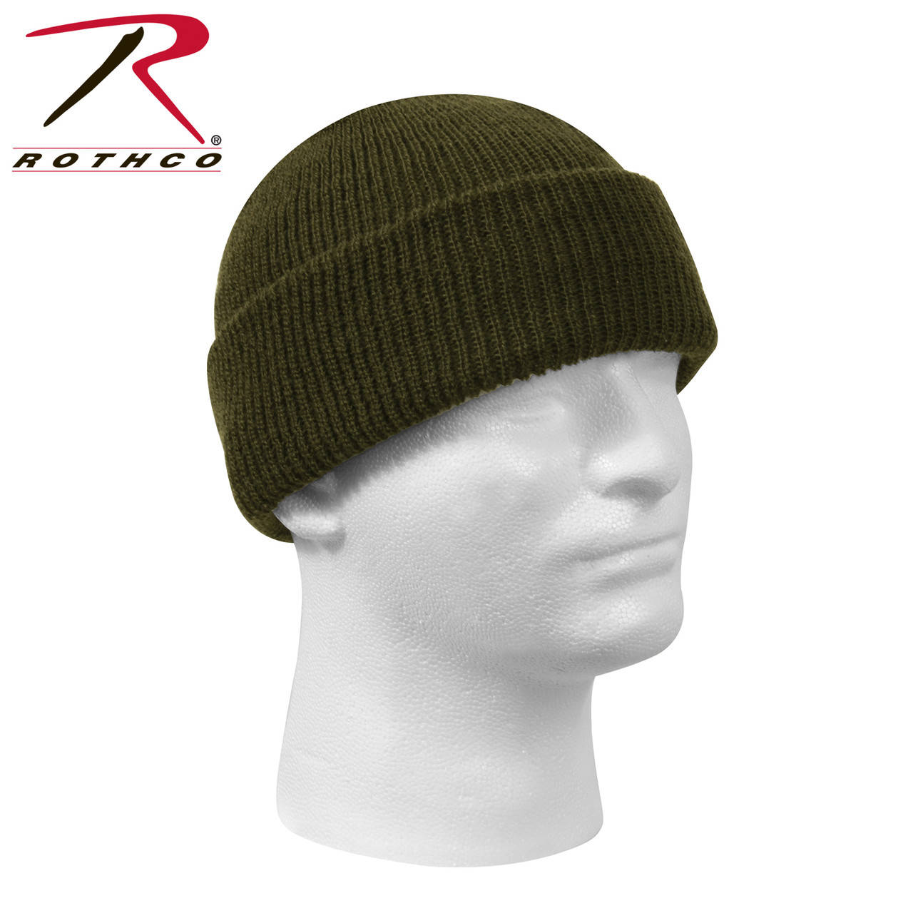 

Шапка мужская зимняя шерстеная Wool Watch Cap 100 % шерсть цвет олива ROTCHO CША