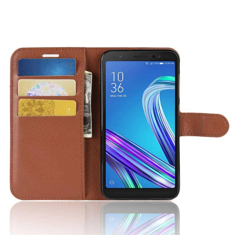 

Чехол книжка Lichee для ASUS ZenFone Live L2 ZA550KL (9 цветов) коричневый