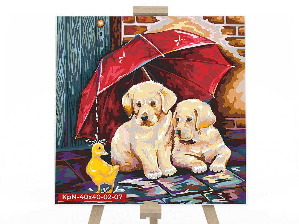 

Картина по номерам №7 Щенок под зонтом 40*40см серия 2 в коробке(KpN-40x40-02-07)
