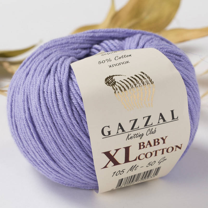

Пряжа GAZZAL Baby cotton XL 3420 (Газзал Беби Котон XL) лаванда