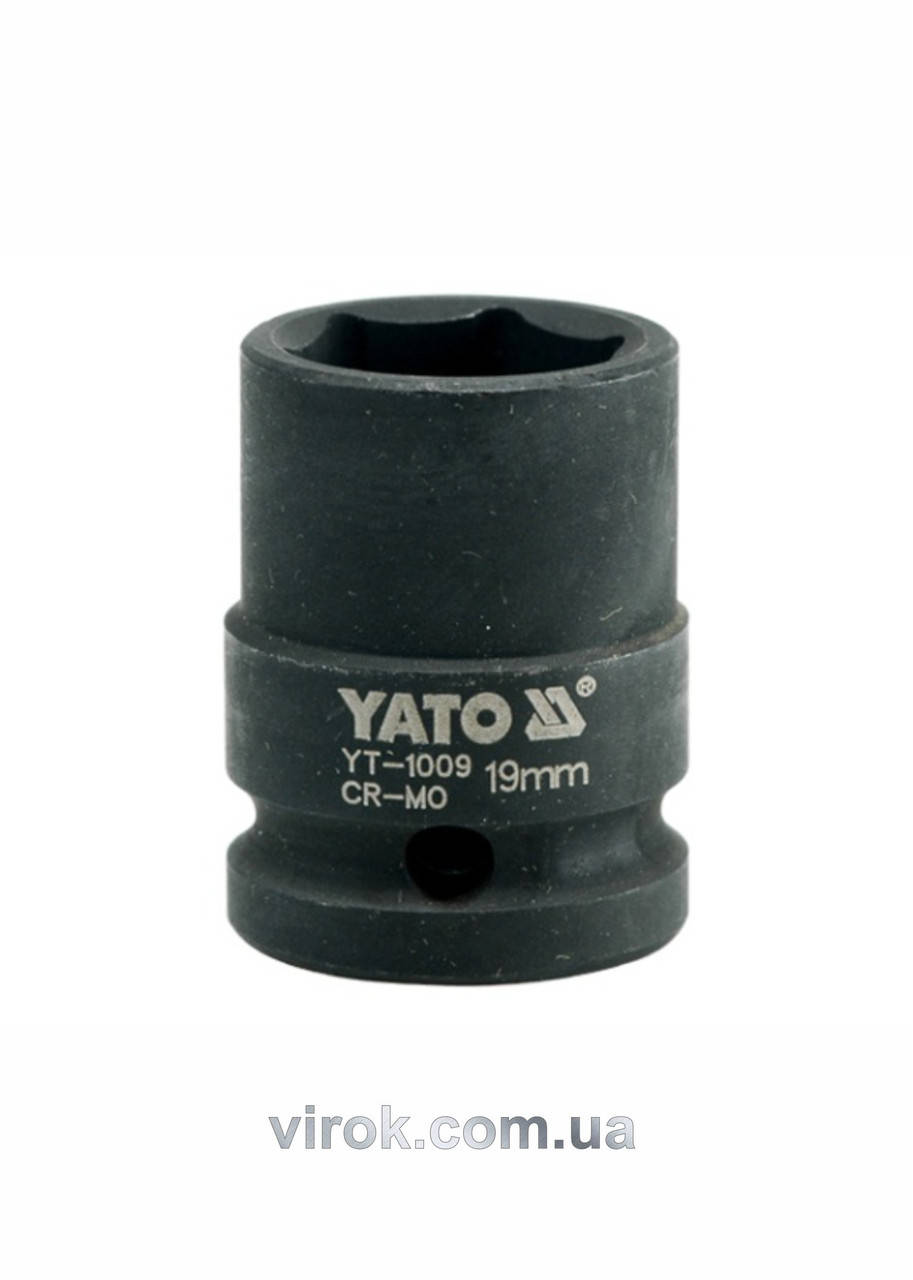 

Головка торцевая ударная шестигранная YATO 1/2" M19 х 39 мм YT-1009