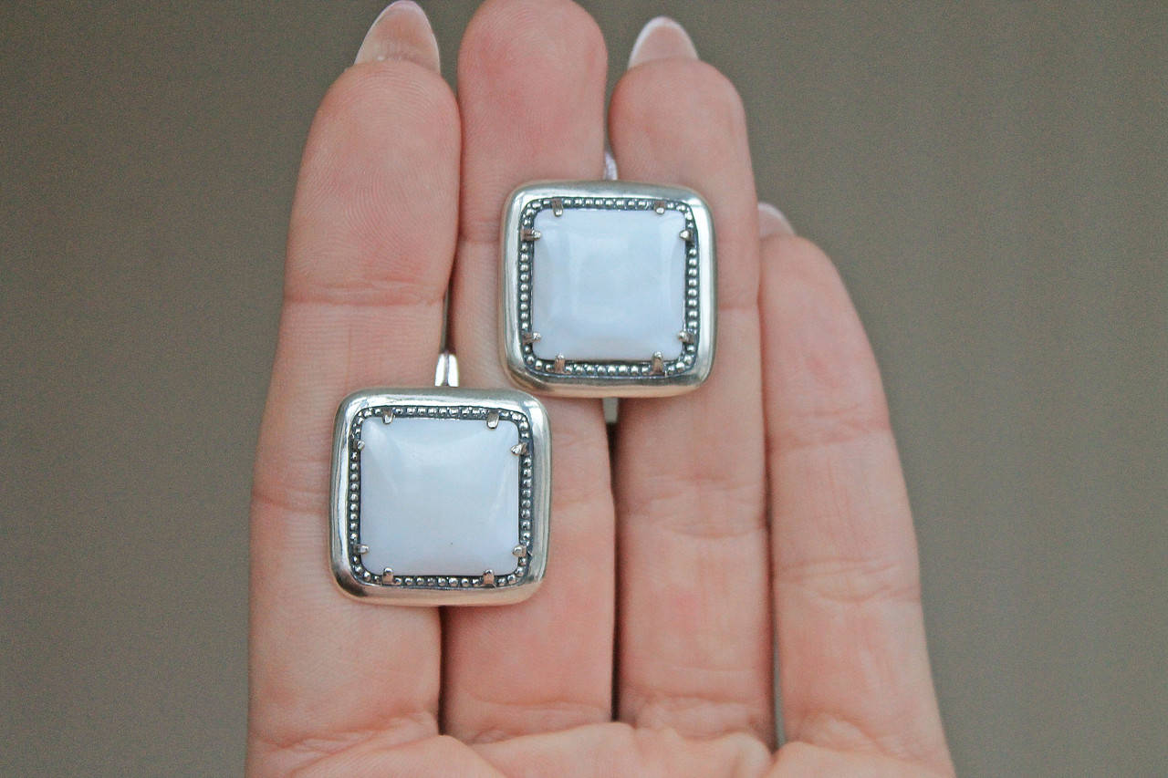 

Серебряные серьги Хартов 2639 перламутр