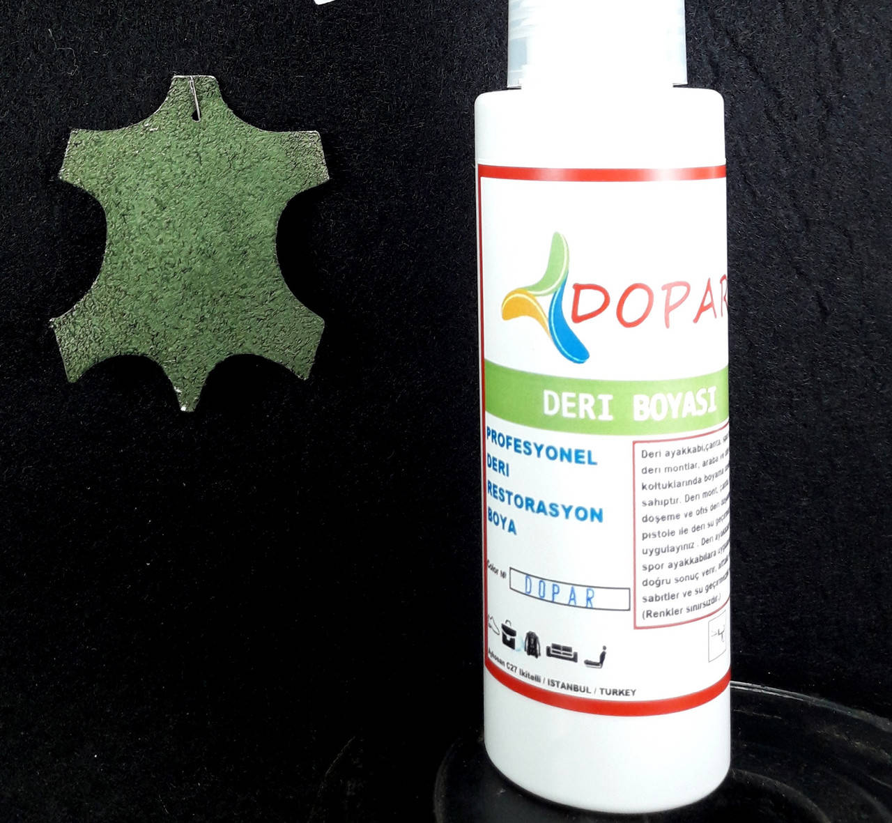 

Краска для замши, велюра, нубука, кожи цв. Оливковый, Хаки