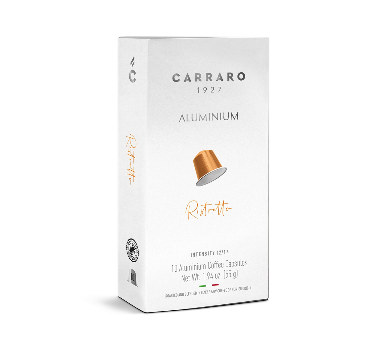 

КАВА В КАПСУЛАХ NESPRESSO CARRARO ALUMINIUM RISTRETTO 10 ШТ