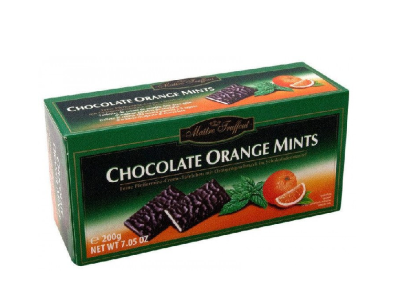 

Цукерки шоколадні Maitre Fruffout Chocolate Orange Mints 200 g