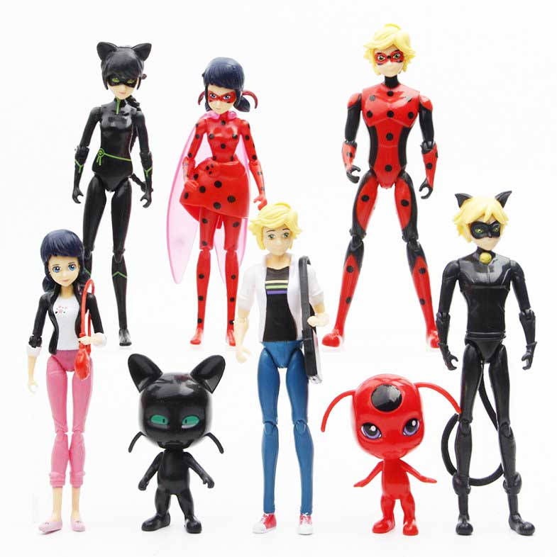 

Набор фигурок Леди баг и Супер Кот 15 см. 8 штук Мiraculous ladybug and сat игрушки
