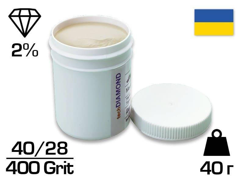 

Алмазная паста АСМ 40/28 HОМГ (2%) 400 GRIT 40 г (ACM40-28(НОМГ))