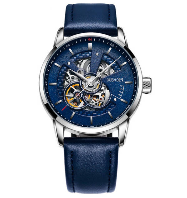 

Часы мужские классические механически Oubaer Night Blue 8902