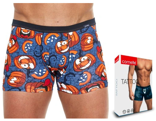 

Мужские трусы боксеры шорты Cornette Tattoo Pumpkin
