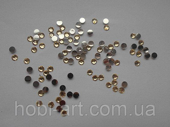 

Стрази 5 мм, 4г (200шт.+/-5%) № 08 прозоре золото