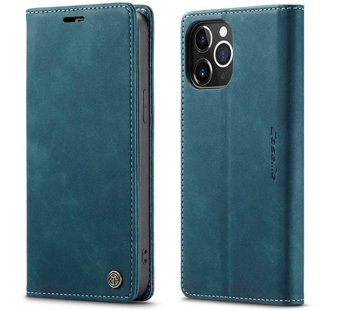 

Чехол книжка с магнитом iPhone 12 Pro Max CaseMe Морская волна