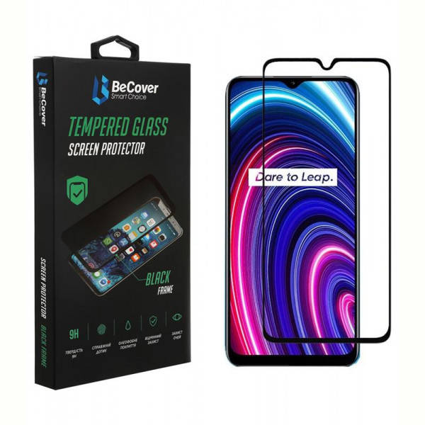 

Защитное стекло BeCover для Realme C25Y Black (707139), Черный