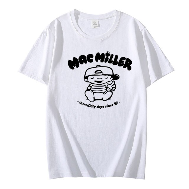 

Футболка белая LOYS Mac Miller black white print