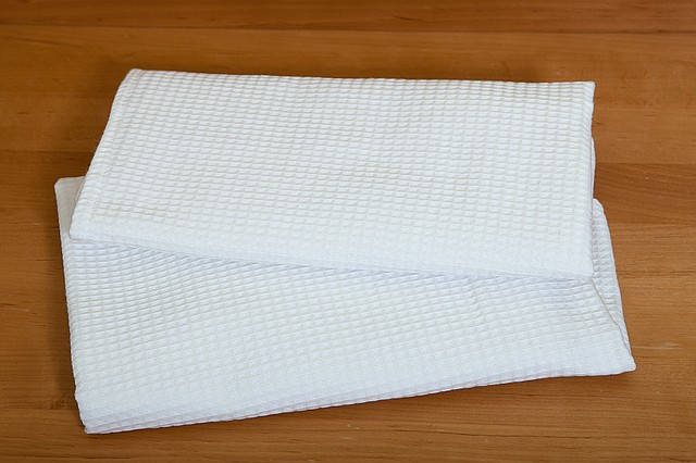 

Вафельное полотенце белое 45*30, Белый