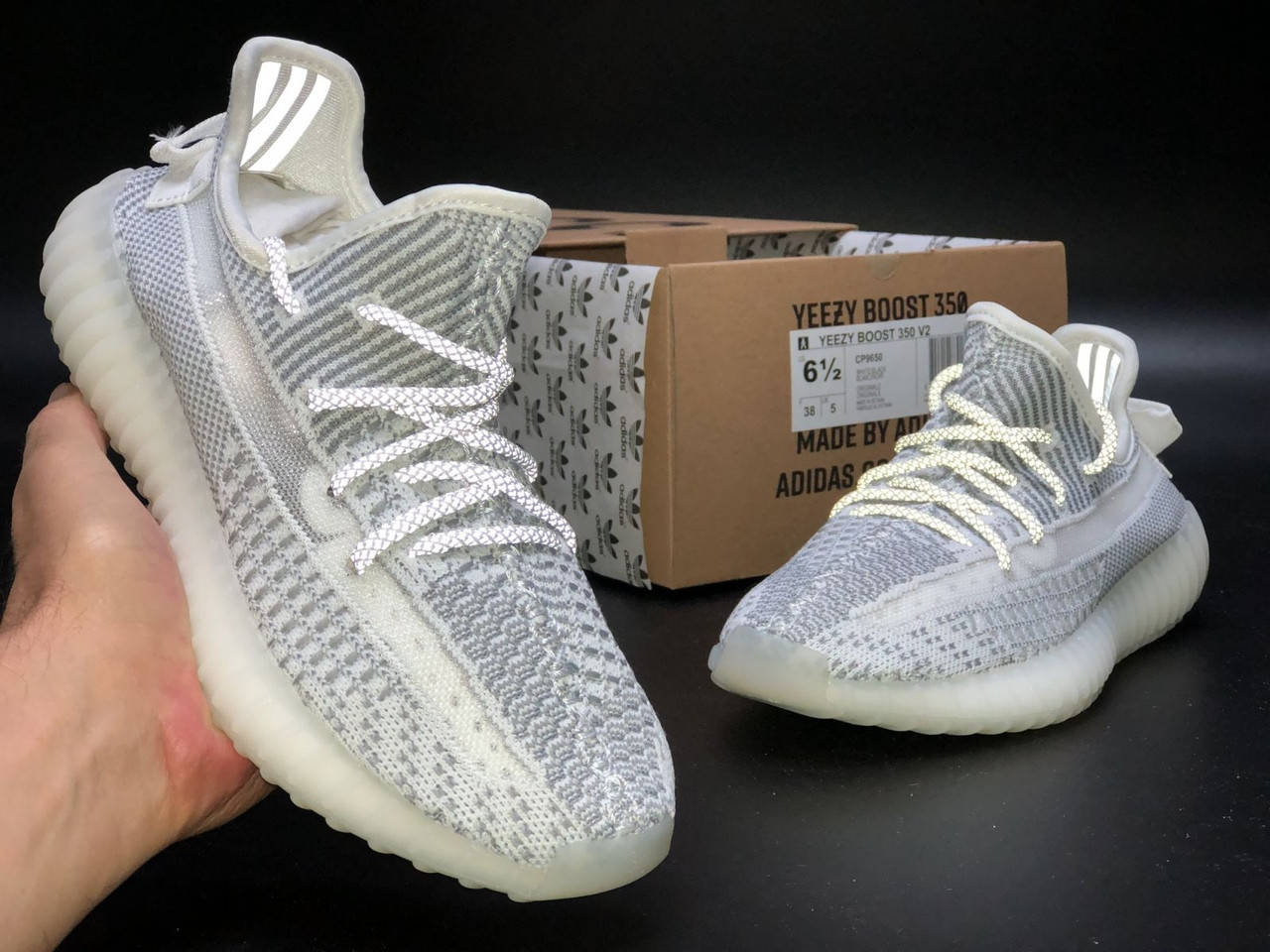 

Мужские кроссовки Adidas Yeezy Boost 350 Reflective Адидас Изи Буст 350 42, Белый