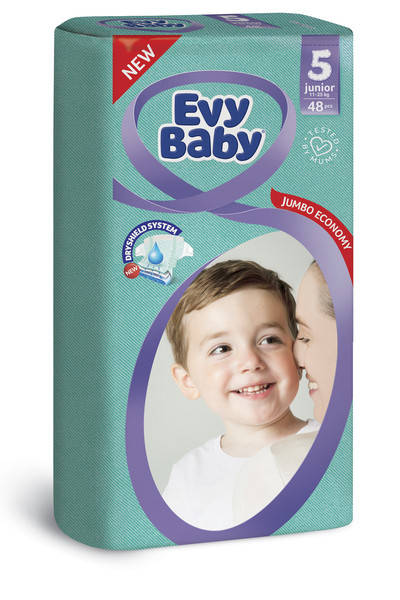 

Детские подгузники Evy Baby Эви Беби 5 junior (11-25кг) 48шт