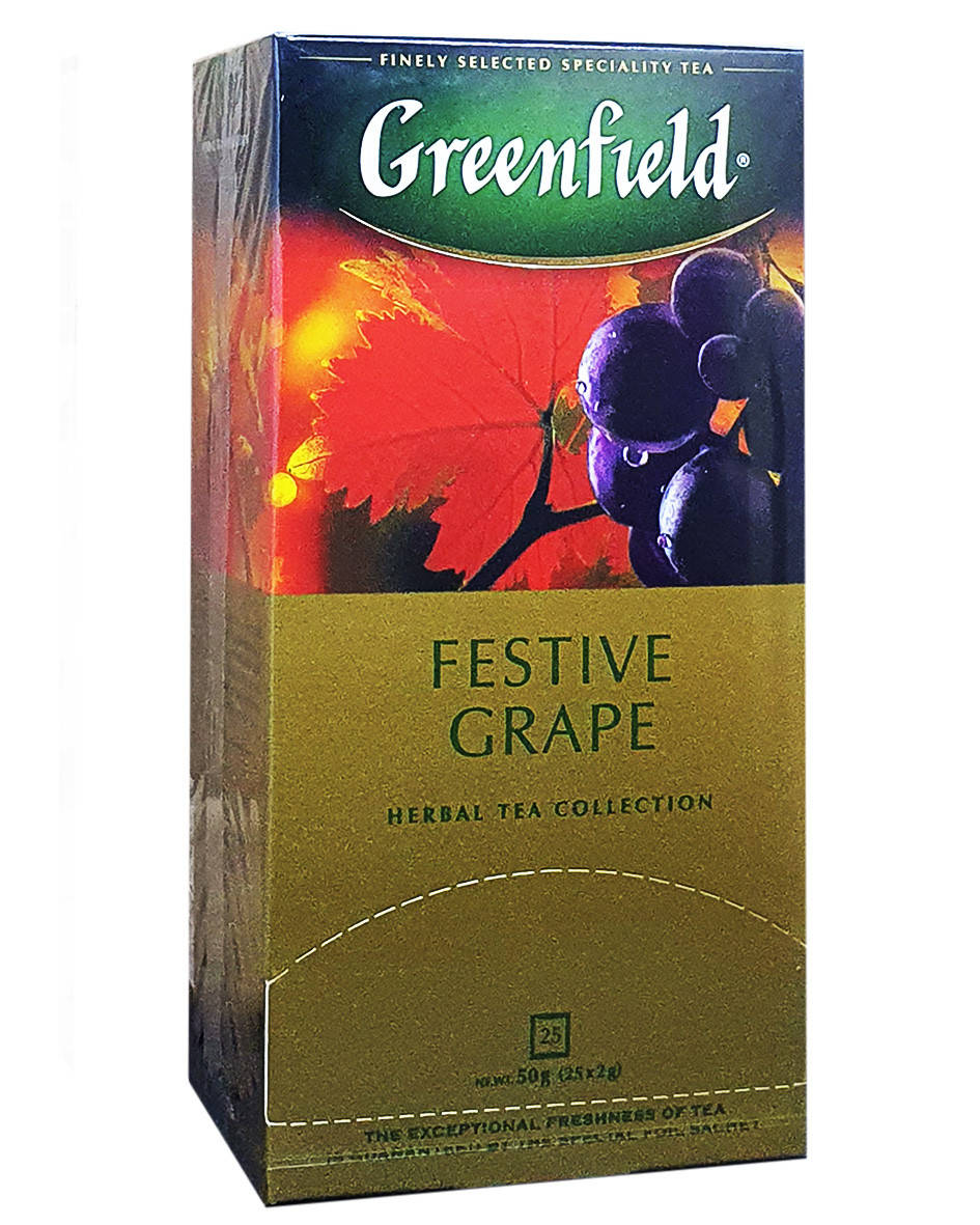 

Чай каркаде с ароматом винограда в пакетиках Greenfield Festive Grape 25 шт х 2 г (688)