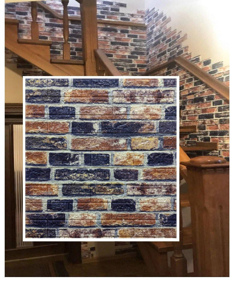 

Мягкая самоклеющаяся 3D панель декоративные обои 700x770x7мм под старину. Панели самоклейки для стен кирпич