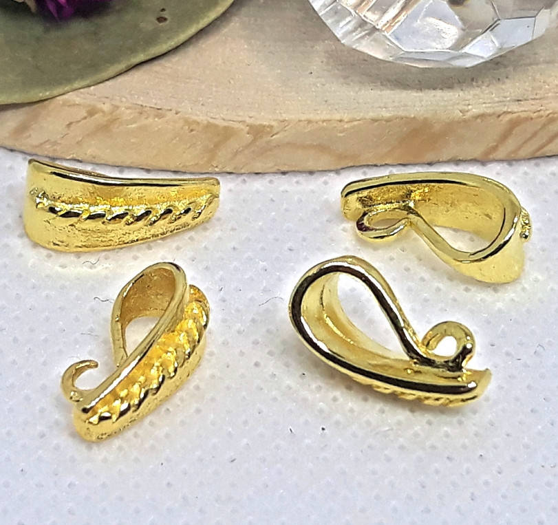 

Бейл разъемный держатель для кулона 14х6 мм Золото, Золотистый