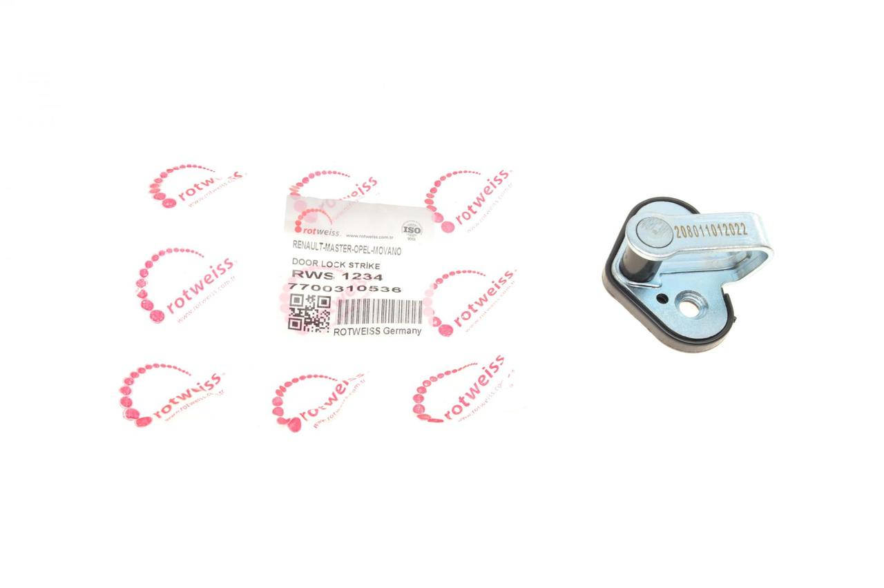 

Скоба (штифт, защелка) замка двери боковой сдвижной Renault Kangoo/Master/Opel Movano 1997- (7700310536)