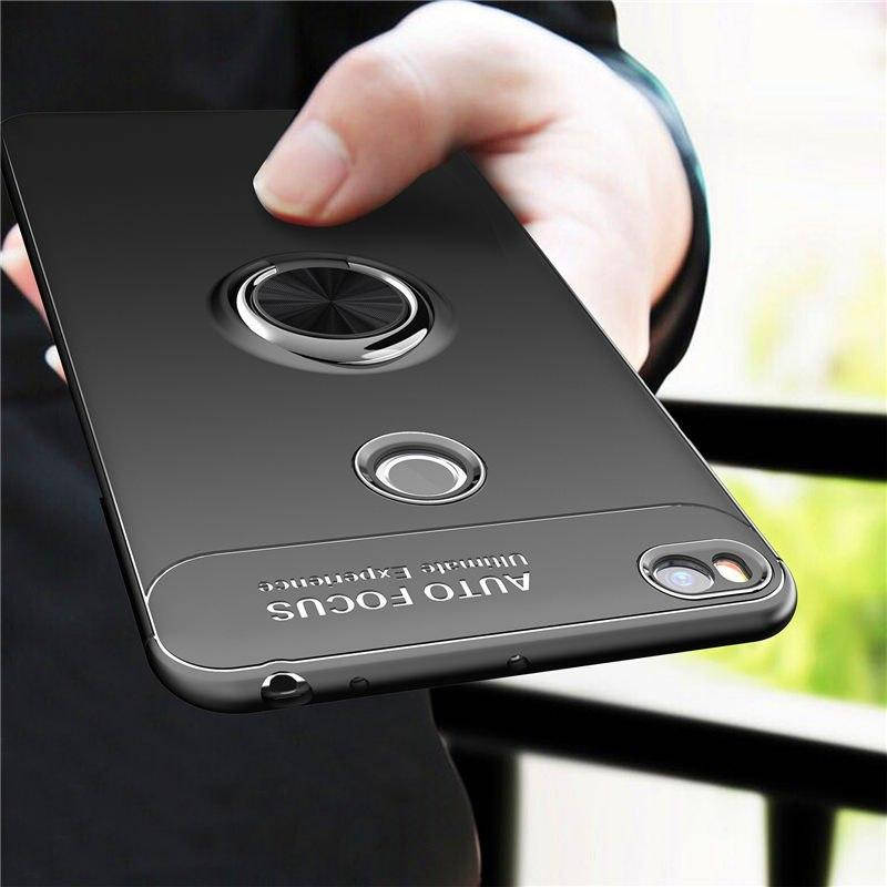 

Чехол TPU Ring для Xiaomi Mi Max 2 бампер оригинальный Black с кольцом, Черный