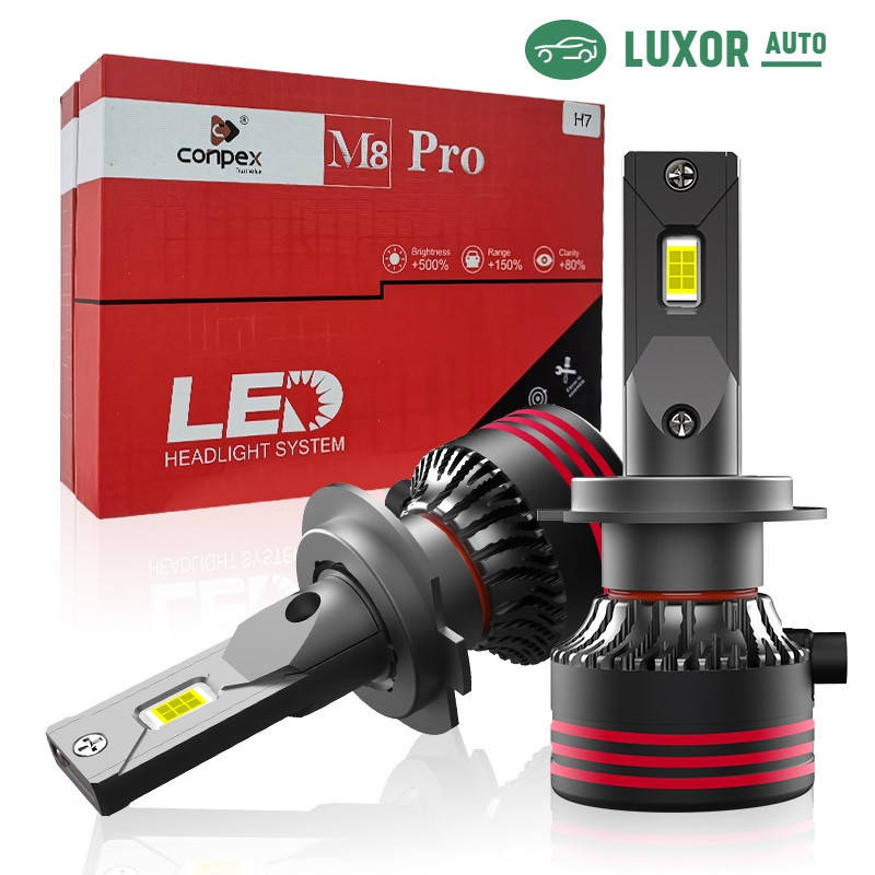

Светодиодные LED автолампы Conpex M8 PRO H7 110W 14000LM 6000K с обманкой (Canbus)