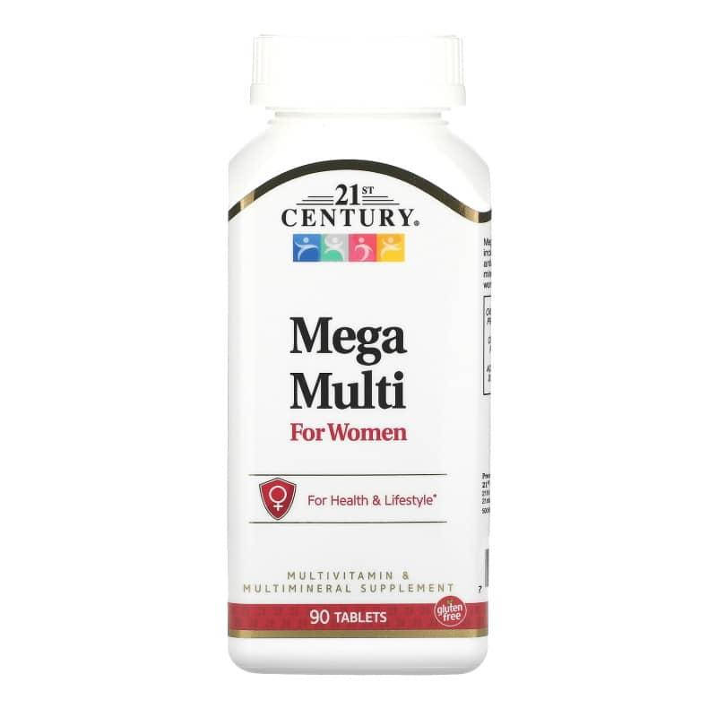 

Mega Multi, для женщин, мультивитамины и мультиминералы (90 таблеток)