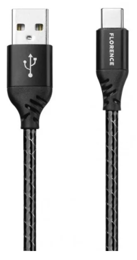 

Кабель Florence Technic USB-microUSB 3A 2m Black (FL-2204-2-KM), Черный