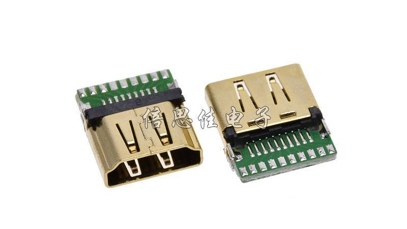 

Разъем вход HDMI PCB in для пайки (12439)
