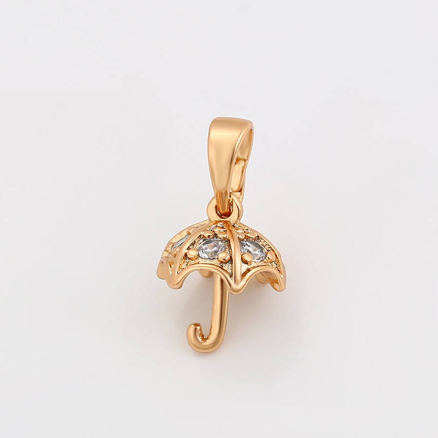 

Кулон Зонтик с белым кристаллом позолота 18к. фирма Xuping.