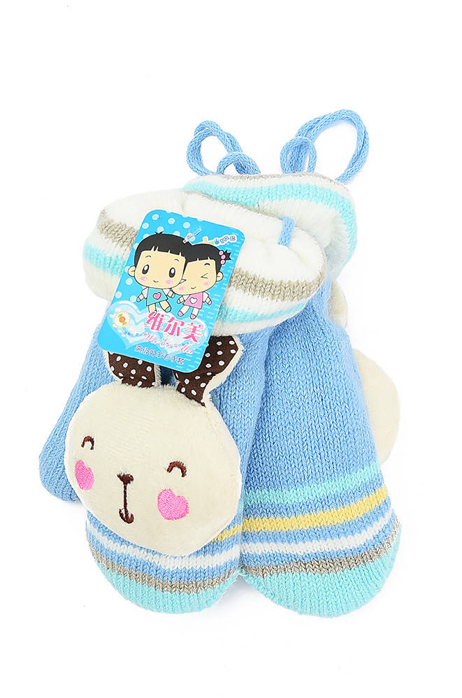 

Варежки детские девочка голубые размер 3-4 года Gloves 140950M