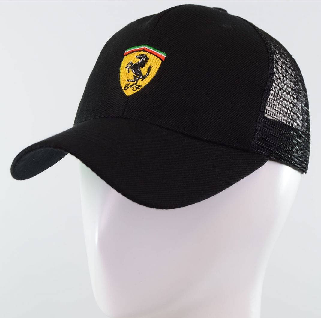 

Детская автомобильная кепка бейсболка Ферари Ferrari, Черный