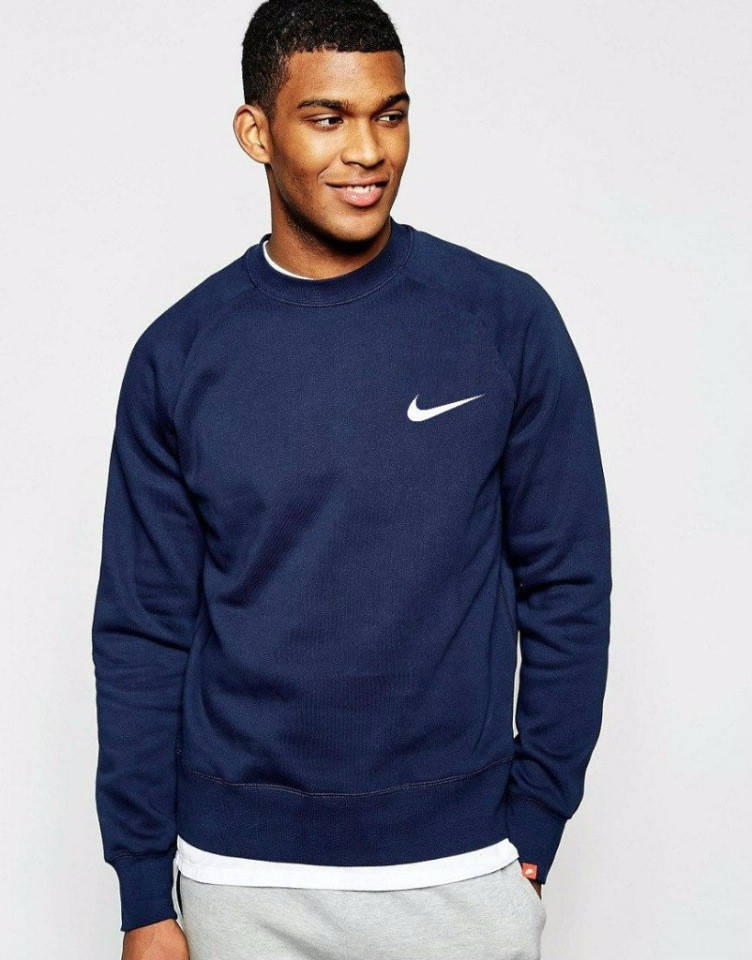 

Демисезонная мужская спортивная кофта Nike (Найк), темно-синяя, Темно-синий