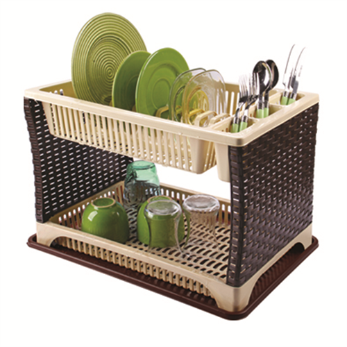 

Сушка для посуды 2 яруса Kastamonu Plastik "Rattan" (коричневая)
